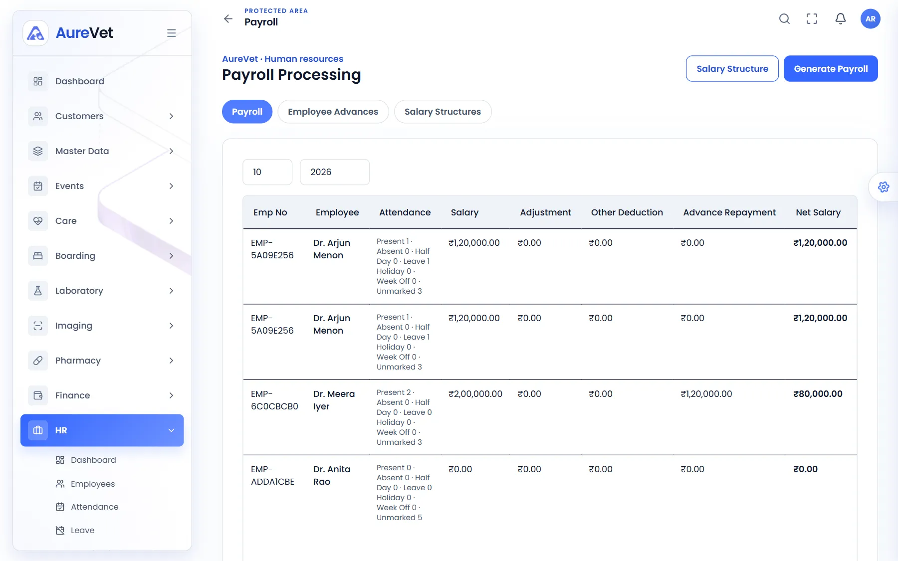 Payroll processing