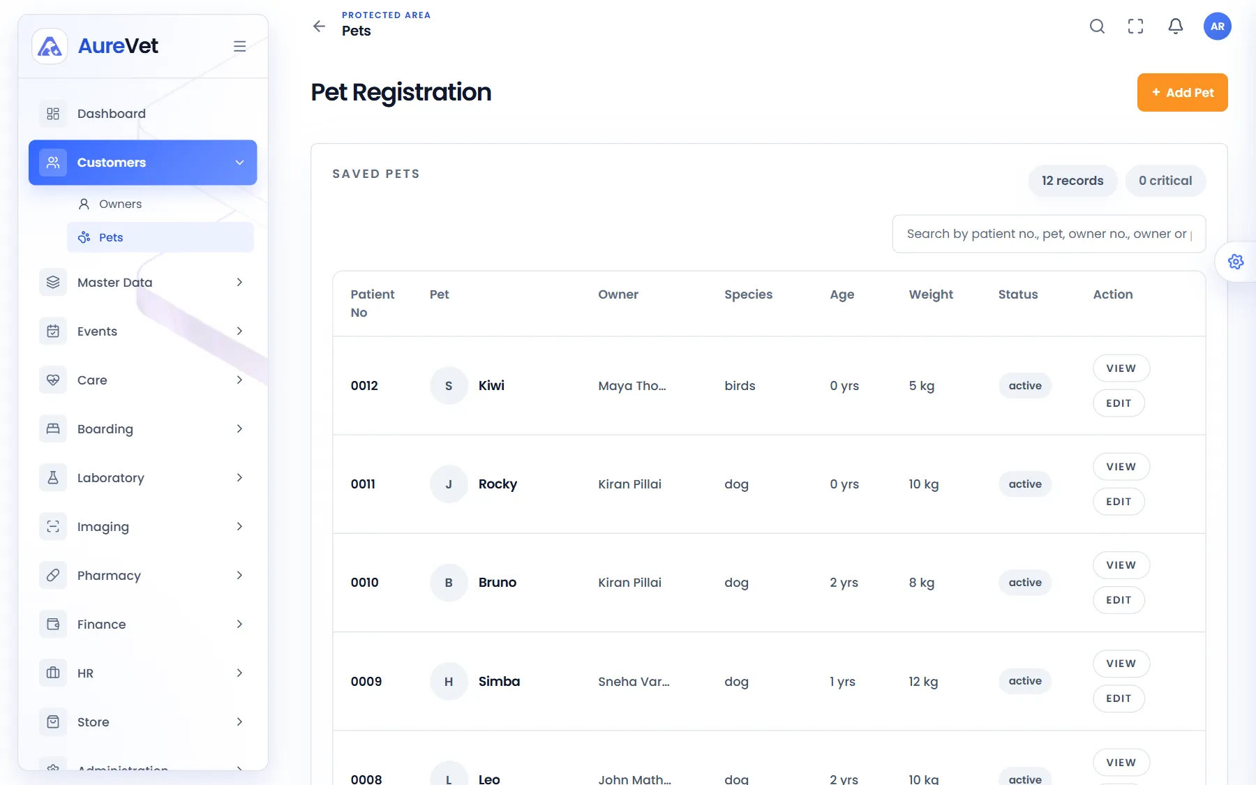 Pet registry